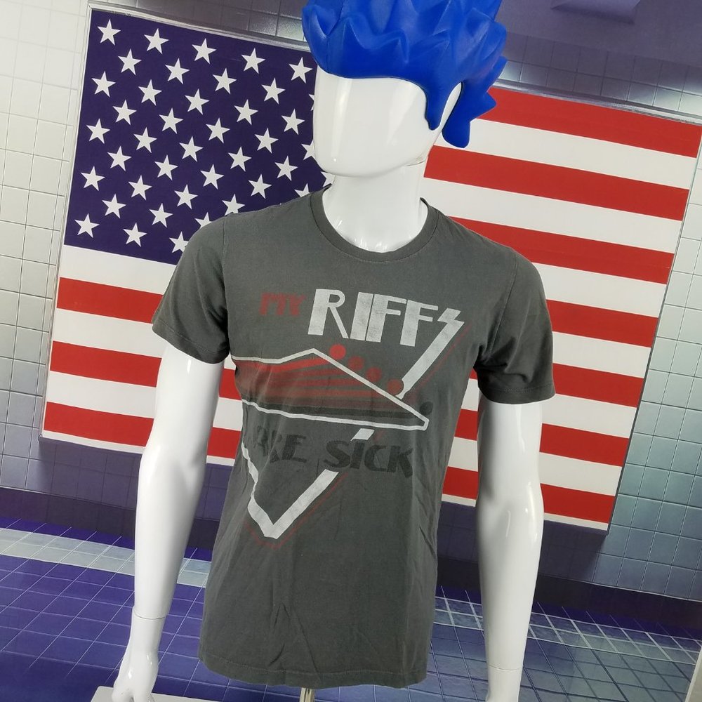 Retro RIFFS T-Shirt Gray Shirt - Picture 4 of 7
